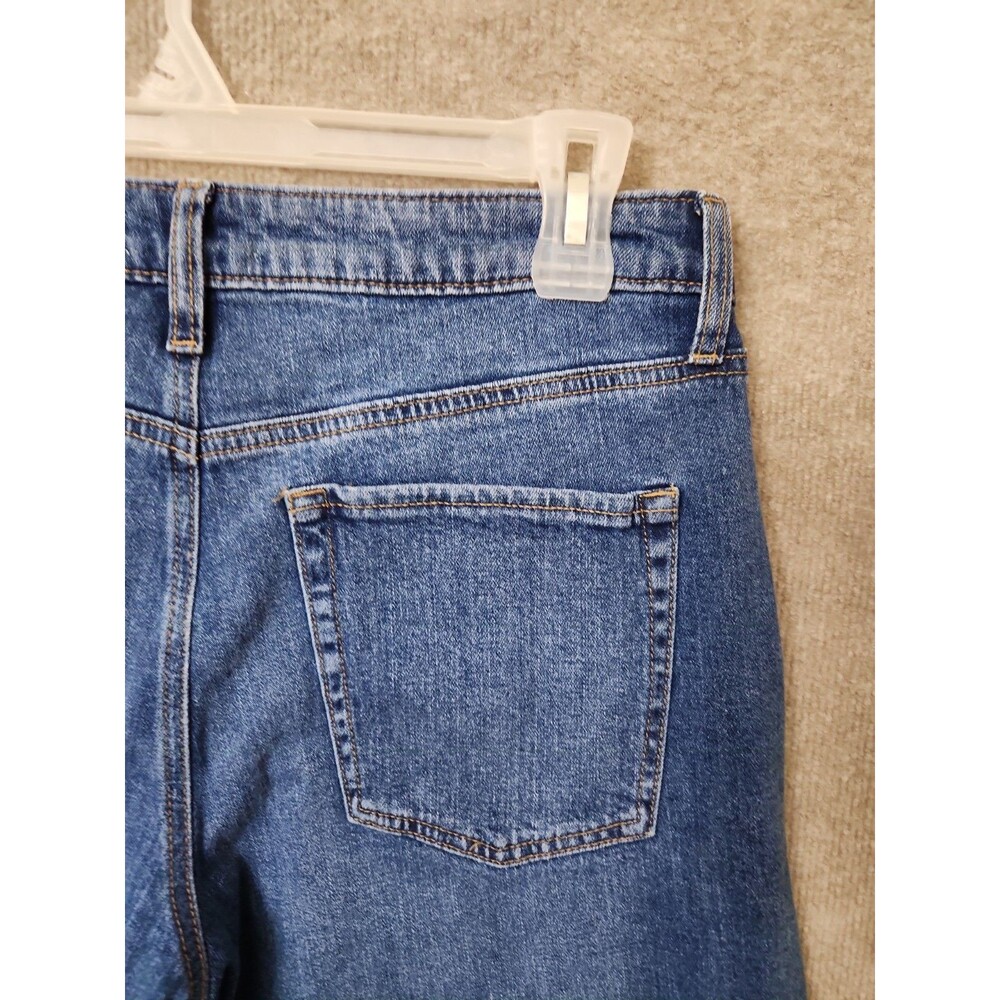 Sonoma Mid Rise Wide Leg Seamed Jeans Womens 10 Blue Medium Wash Stretch NEW - Picture 6 of 10
